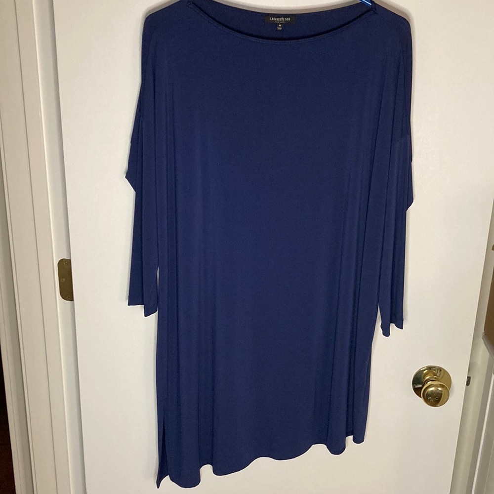 LAFAYETTE 148 Navy asymmetric Tunic. Size M